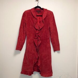 Margaret Godfrey Petite Leather Jacket Coat